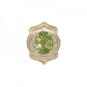 14 Karat Gold Peridot Slide