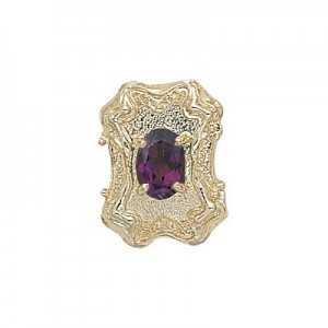 14 Karat Gold Amethyst Slide