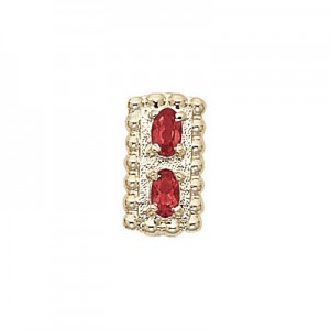 14 Karat Gold Garnet Slide