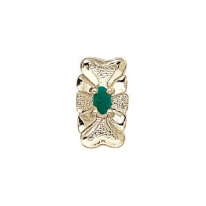 14 Karat Gold Emerald Slide