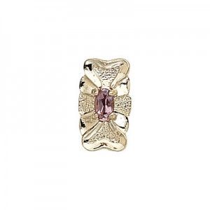 14 Karat Gold Pink Tourmaline Slide