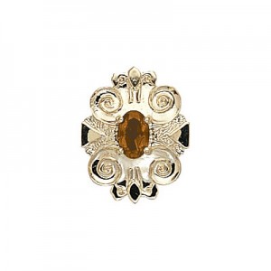 14 Karat Gold Citrine Slide