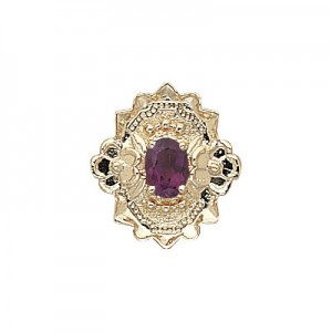 14 Karat Gold Amethyst Slide