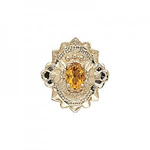 14 Karat Gold Citrine Slide