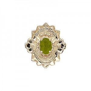 14 Karat Gold Peridot Slide