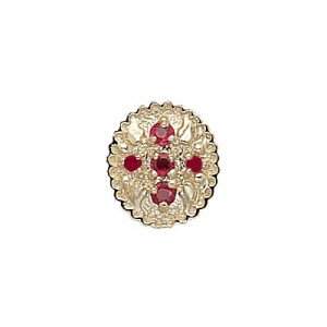 14 Karat Gold Ruby Slide