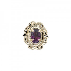 14 Karat Gold Amethyst Slide