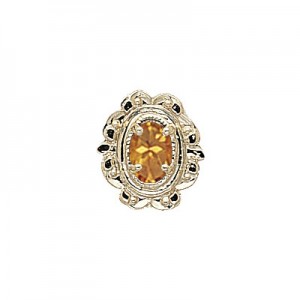 14 Karat Gold Citrine Slide