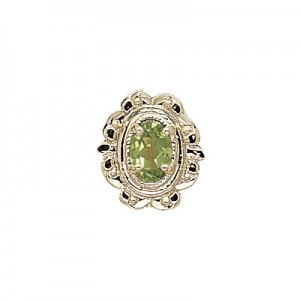 14 Karat Gold Peridot Slide