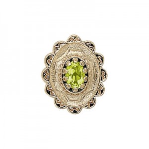 14 Karat Gold Peridot Slide