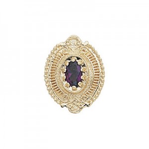 14 Karat Gold Amethyst Slide