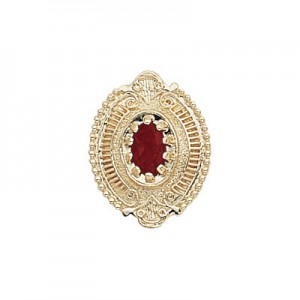 14 Karat Gold Garnet Slide