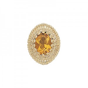 14 Karat Gold Citrine Slide