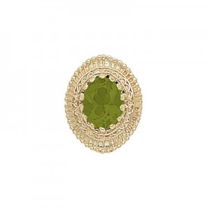 14 Karat Gold Peridot Slide