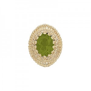 14 Karat Gold Peridot Slide