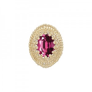 14 Karat Gold Rhodolite Garnet Slide