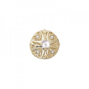 14 Karat Gold Pearl Slide