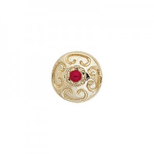 14 Karat Gold Ruby Slide