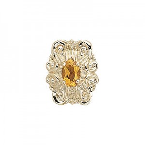 14 Karat Gold Citrine Slide