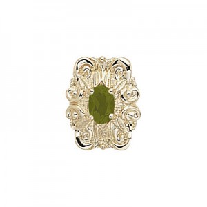 14 Karat Gold Peridot Slide