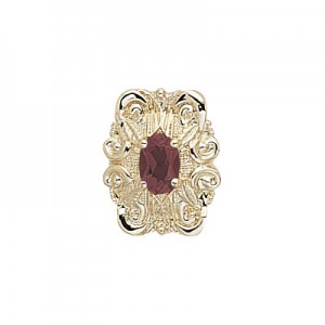 14 Karat Gold Pink Tourmaline Slide