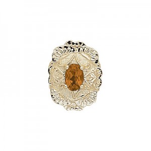 14 Karat Gold Citrine Slide