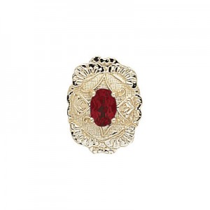 14 Karat Gold Garnet Slide