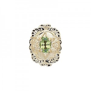 14 Karat Gold Peridot Slide