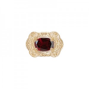 14 Karat Gold Garnet Slide