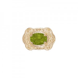 14 Karat Gold Peridot Slide