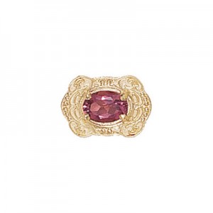 14 Karat Gold Pink Tourmaline Slide