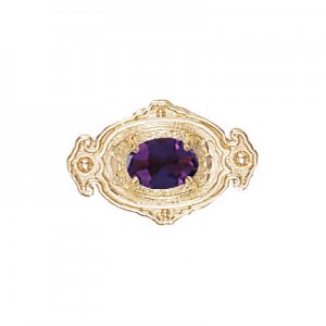 14 Karat Gold Amethyst Slide