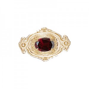 14 Karat Gold Garnet Slide