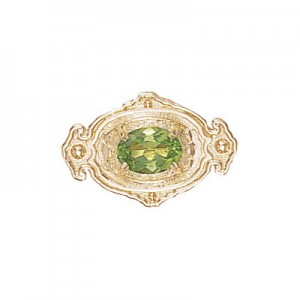 14 Karat Gold Peridot Slide