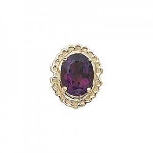 14 Karat Gold Amethyst Slide