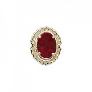 14 Karat Gold Garnet Slide