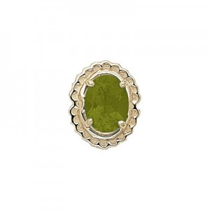 14 Karat Gold Peridot Slide