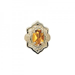 14 Karat Gold Citrine Slide