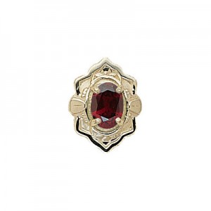 14 Karat Gold Garnet Slide