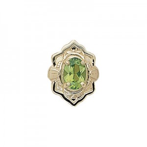 14 Karat Gold Peridot Slide