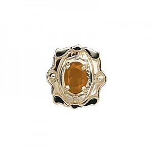 14 Karat Gold Citrine Slide