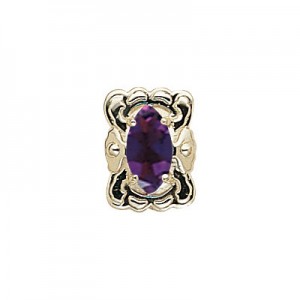 14 Karat Gold Amethyst Slide