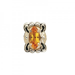 14 Karat Gold Citrine Slide