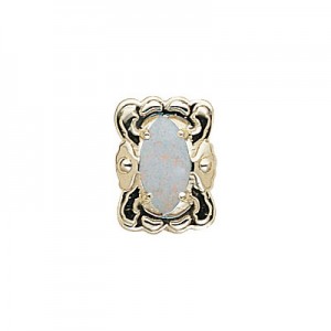 14 Karat Gold Opal Slide