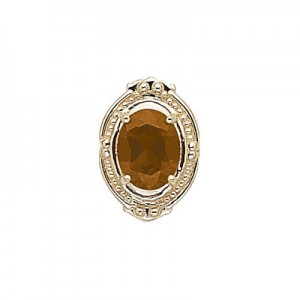 14 Karat Gold Citrine Slide