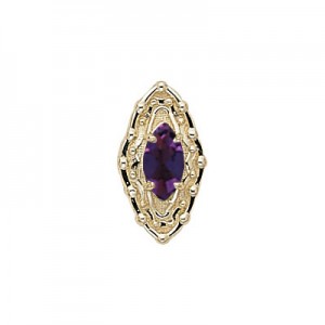 14 Karat Gold Amethyst Slide