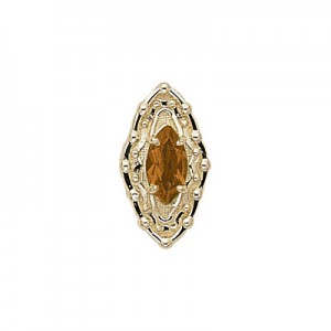 14 Karat Gold Citrine Slide