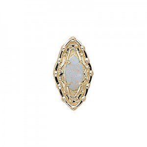 14 Karat Gold Opal Slide