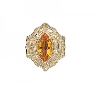 14 Karat Gold Citrine Slide