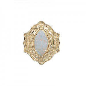 14 Karat Gold Opal Slide